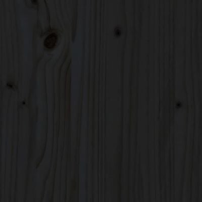 vidaXL Cabecero de cama madera maciza de pino negro 186x4x110 cm