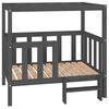 vidaXL Cama para perros madera maciza de pino gris 105,5x83,5x100 cm