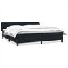 vidaXL Cama box spring con colchones terciopelo negro 200x210 cm