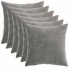 vidaXL Funda de almohada 6 uds. HEERLEN Gris oscuro 40 x 40 cm