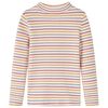vidaXL Camiseta infantil de manga larga cuello alto color crudo 128