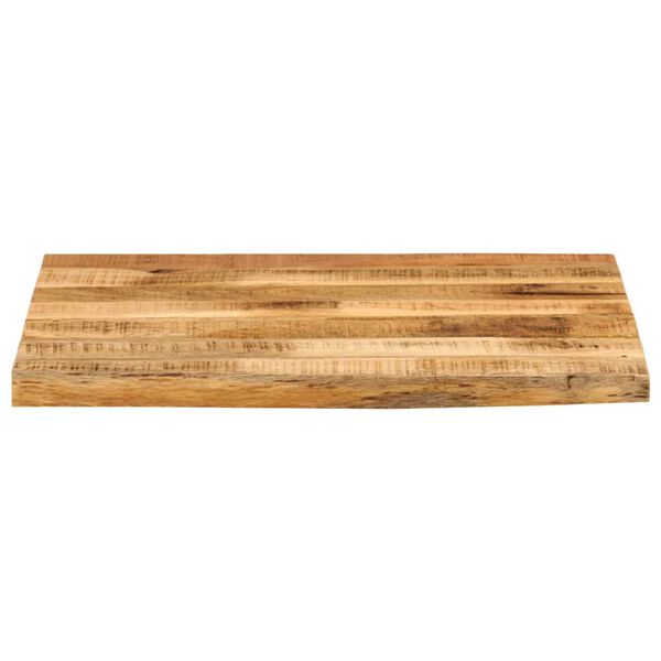 vidaXL Tablero de mesa borde natural madera maciza mango 40x40x3,8 cm