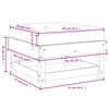vidaXL Taburetes de jard&iacute;n con cojines 2 uds madera abeto de Douglas