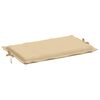 vidaXL Cojín para tumbona tela beige melange 186x58x4 cm