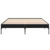 vidaXL Estructura de cama madera de ingenier&iacute;a y metal negro 140x200cm