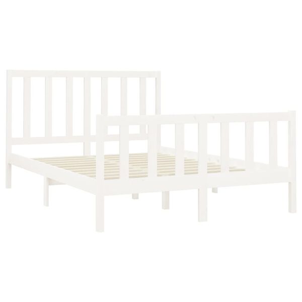 vidaXL Estructura de cama sin colch&oacute;n madera maciza de pino 160x200 cm