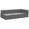 vidaXL Estructura de Cama Esquina con Colch&oacute;n Otro 2 pcs Gris tela
