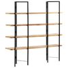 vidaXL Estanter&iacute;a de 4 niveles madera maciza de mango 160x35x160 cm