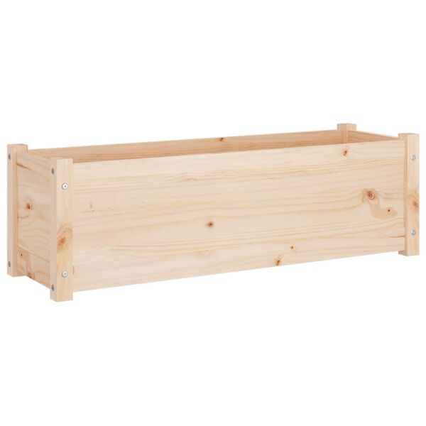 vidaXL Jardineras 2 uds madera maciza de pino 100x31x31 cm