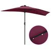 vidaXL Parasol de jardín Rojo burdeos 294 x 150 x 224 cm tela