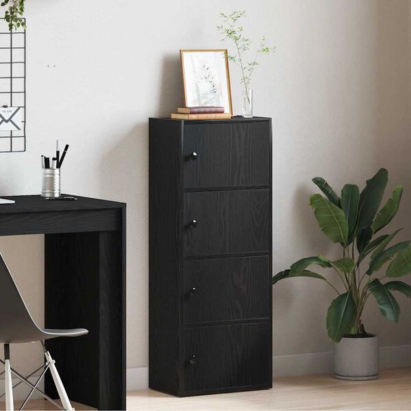 vidaXL Estanter&iacute;a de madera de ingenier&iacute;a roble negro 40x24x102 cm