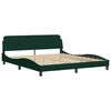 vidaXL Estructura de cama Dover terciopelo verde oscuro 180x200 cm