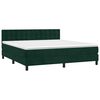 vidaXL Cama box spring con colch&oacute;n terciopelo verde oscuro 180x200 cm