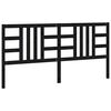 vidaXL Cabecero de cama madera maciza de pino negro 206x4x100 cm