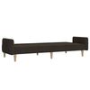 vidaXL Sof&aacute; cama de 2 plazas tela marr&oacute;n oscuro