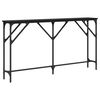 vidaXL Mesa Consola Roble negro 140 x 23 x 75 cm