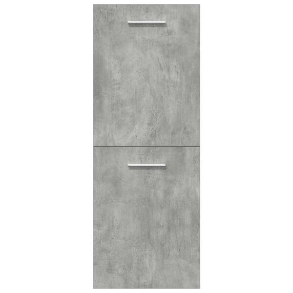 vidaXL Juego muebles de ba&ntilde;o 4 pzas madera contrachapada gris hormig&oacute;n