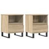 vidaXL Mesitas noche 2 uds madera ingenier&iacute;a roble Sonoma 40x35x50 cm