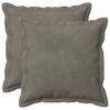 vidaXL Coj&iacute;n con almohada HOUTEN 2 uds. Gris Claro Terciopelo