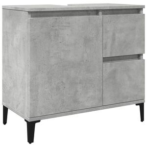 vidaXL Mueble de lavabo madera ingenier&iacute;a gris hormig&oacute;n 65x33x60 cm