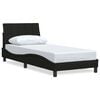 vidaXL Estructura de cama sin colch&oacute;n Hanko tela negro 90x190 cm
