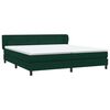 vidaXL Cama box spring con colchones terciopelo verde oscuro 180x210cm