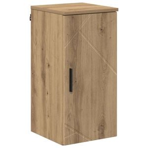vidaXL Gabinete de Ba&ntilde;o con puerta Roble artesanal 30 x 31,5 x 61 cm
