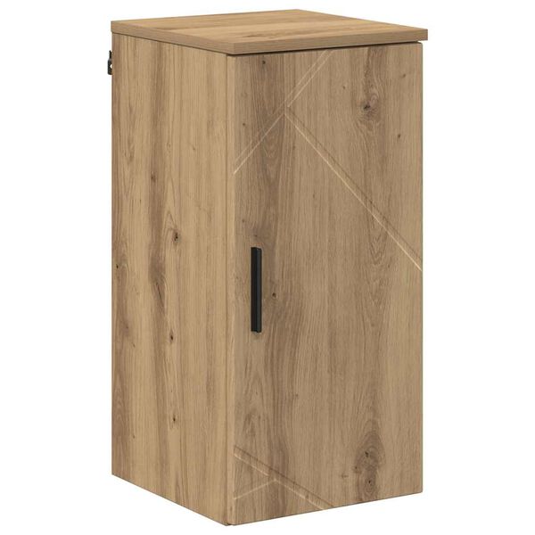 vidaXL Gabinete de Ba&ntilde;o con puerta Roble artesanal 30 x 31,5 x 61 cm