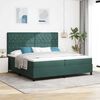 vidaXL Cama tipo Box Spring Verde oscuro 200 x 200 cm Terciopelo