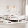 vidaXL Estructura de cama sin colch&oacute;n madera maciza blanca 200x200 cm