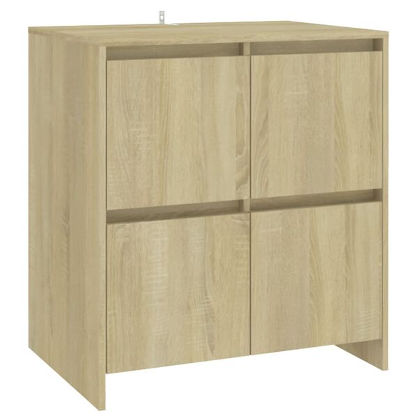 vidaXL Aparador de madera contrachapada roble Sonoma 70x41x75 cm