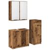 vidaXL Juego de muebles de ba&ntilde;o 3 uds. Madera vieja