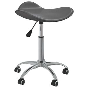 vidaXL Silla de oficina de cuero sint&eacute;tico gris