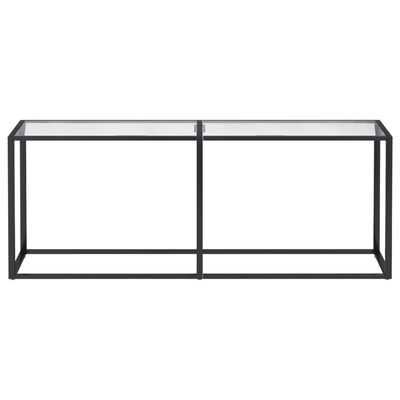 vidaXL Mesa consola vidrio templado transparente 200x35x75,5 cm