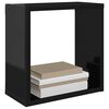 vidaXL Estantes cubo de pared 6 unidades negro brillo 30x15x30 cm