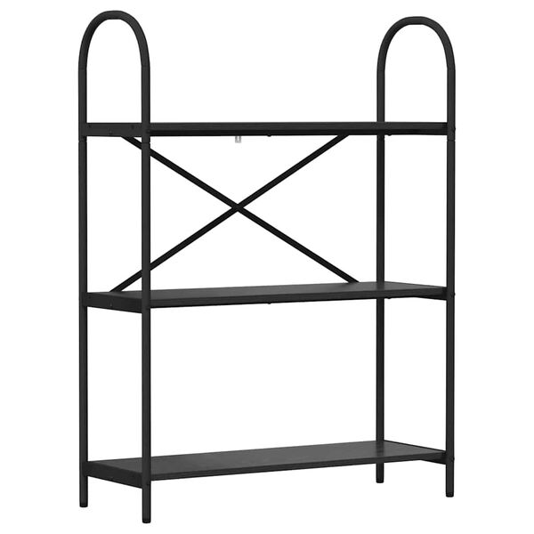 vidaXL Estante de libros Roble Negro 80 x 30 x 109 cm