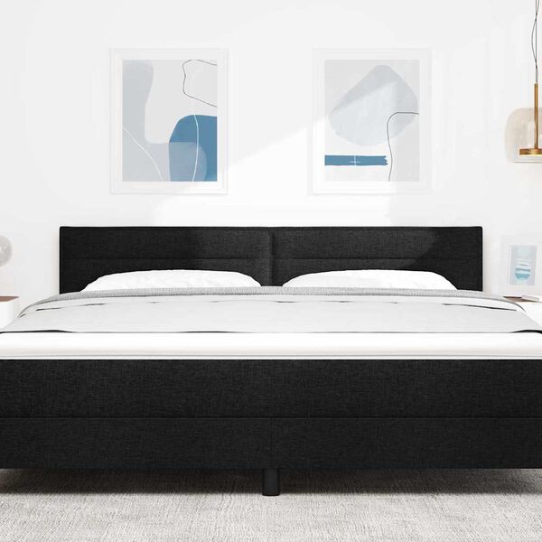 vidaXL Cabecero LED con tira de luces LED Negro 180 cm Poli&eacute;ster