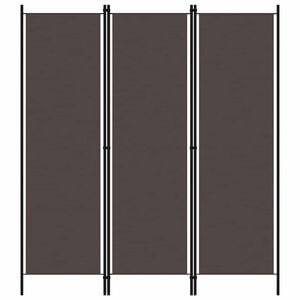 vidaXL Biombo divisor de 3 paneles marr&oacute;n 150x180 cm