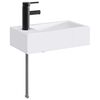 vidaXL Lavabo de ba&ntilde;o Negro Mate 45,5 x 25,5 x 13 cm Metal