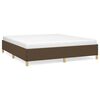 vidaXL Cama sin colch&oacute;n de tela marr&oacute;n oscuro 160x200 cm