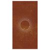 vidaXL Adorno de pared de jard&iacute;n acero corten dise&ntilde;o sol 105x55 cm