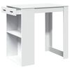 vidaXL Mesa alta de bar madera ingenier&iacute;a blanca 102x70x103,5 cm