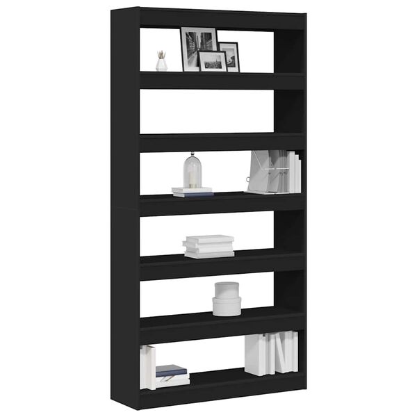 vidaXL Librería Negro 100 x 30 x 198 cm Madera de ingeniería
