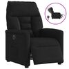 vidaXL Sill&oacute;n reclinable el&eacute;ctrico tela de microfibra negro