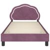 vidaXL Cama para niños con cabecero Morado 90 x 190 cm Terciopelo