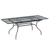 vidaXL Mesa de Comedor de Malla Extensible Gris antracita Acero