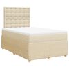 vidaXL Cama box spring con colch&oacute;n tela color crema 120x200 cm
