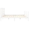 vidaXL Estructura de cama con cabecero madera maciza blanco 200x200 cm