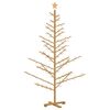 vidaXL Árbol de Navidad de madera Marrón 180 cm Madera maciza de pino