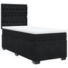 vidaXL Cama box spring con colch&oacute;n terciopelo negro 90x200 cm